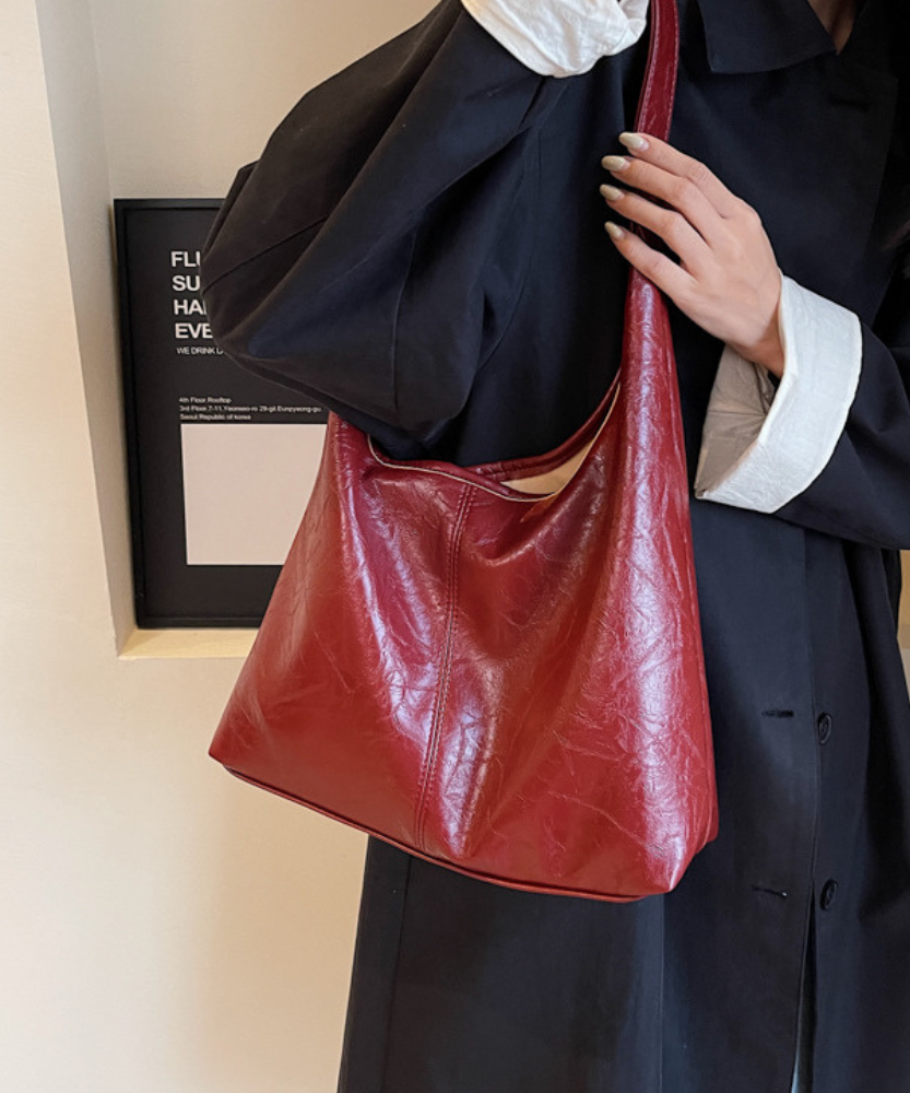 Adélya Vegan Leather Hobo Bag