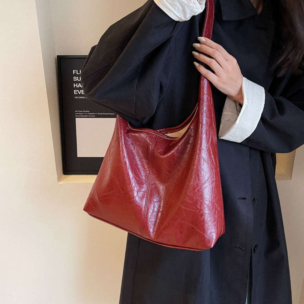 Adélya Vegan Leather Hobo Bag
