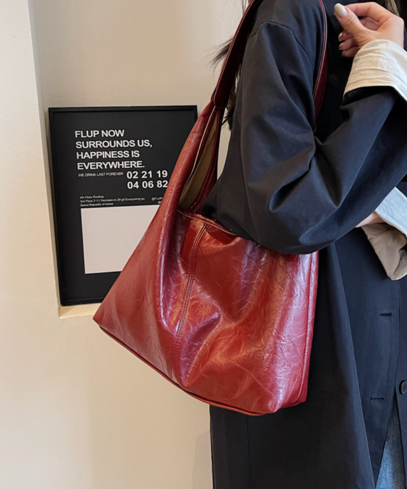 Adélya Vegan Leather Hobo Bag