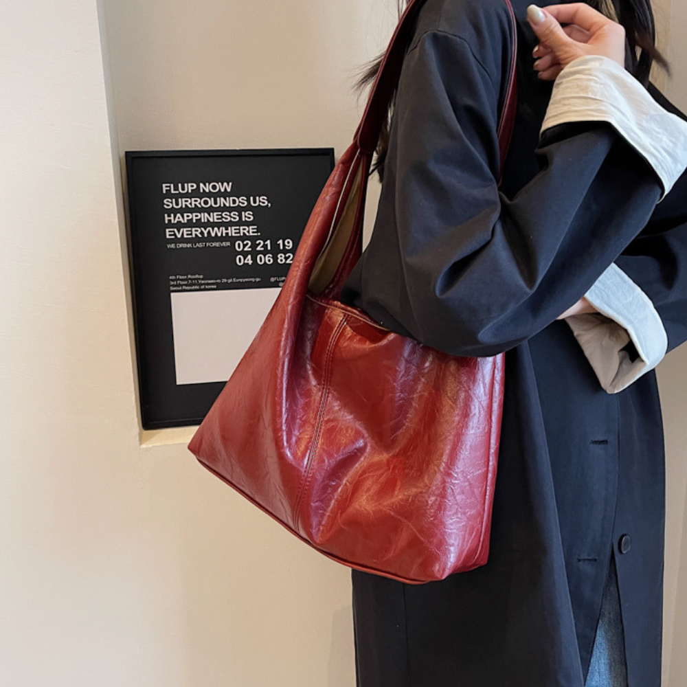Adélya Vegan Leather Hobo Bag