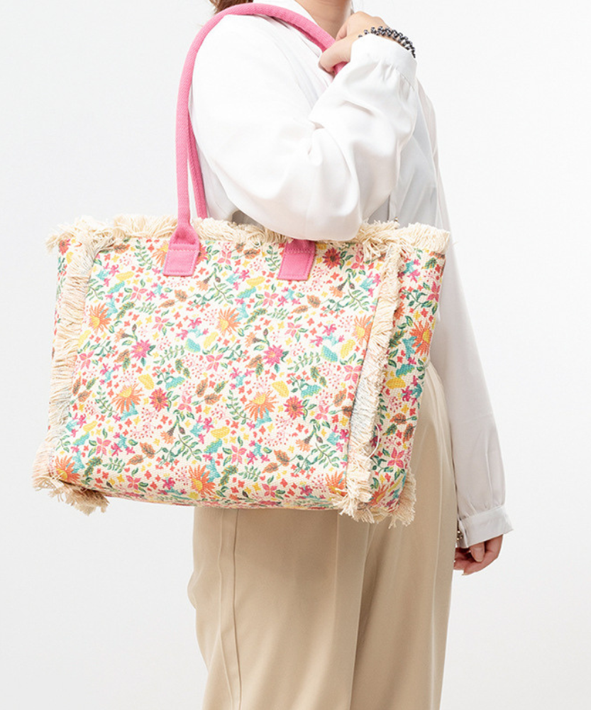 Flora Floral Print Tote Bag