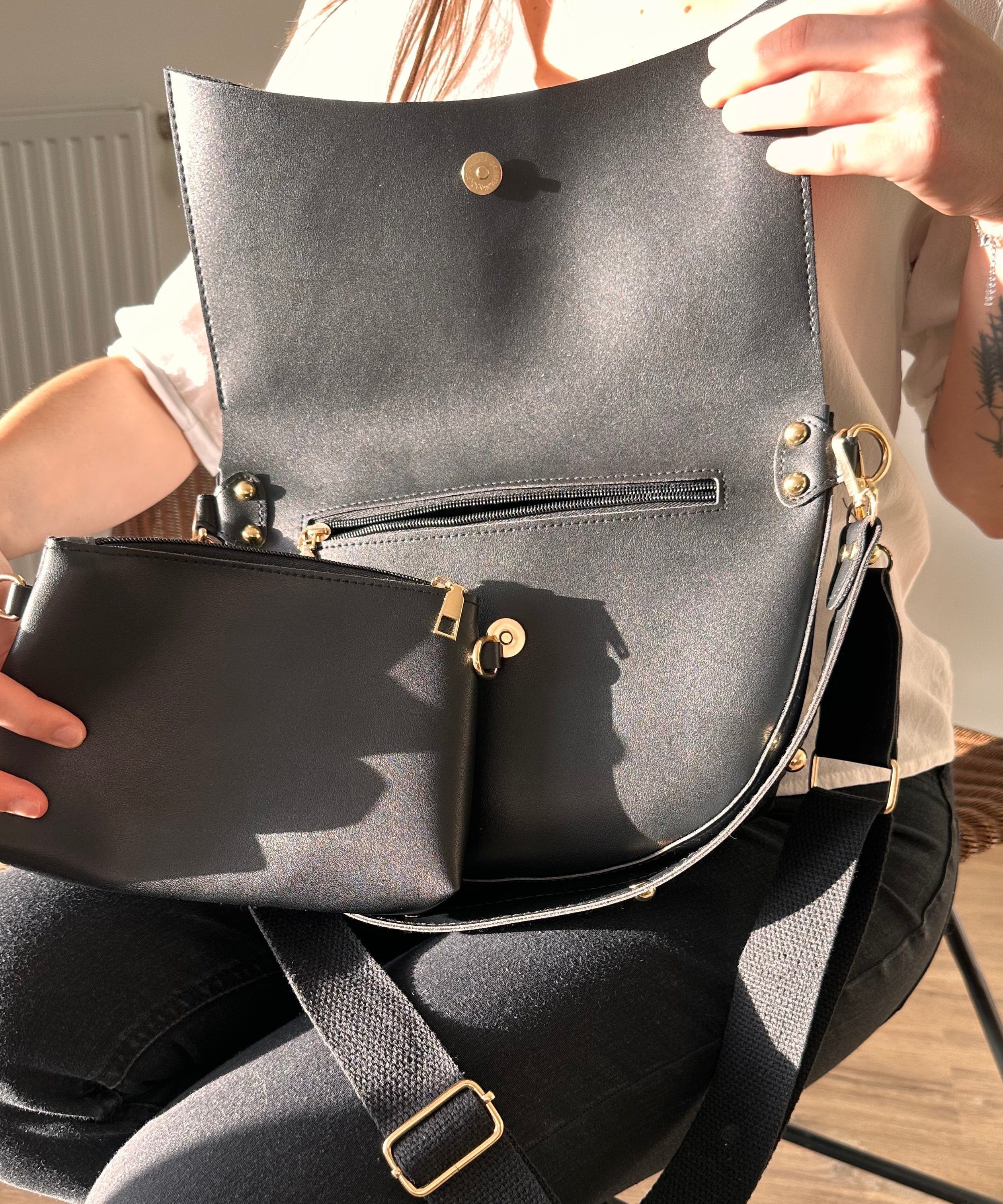 Aurore Vegan Leather Crossbody Bag