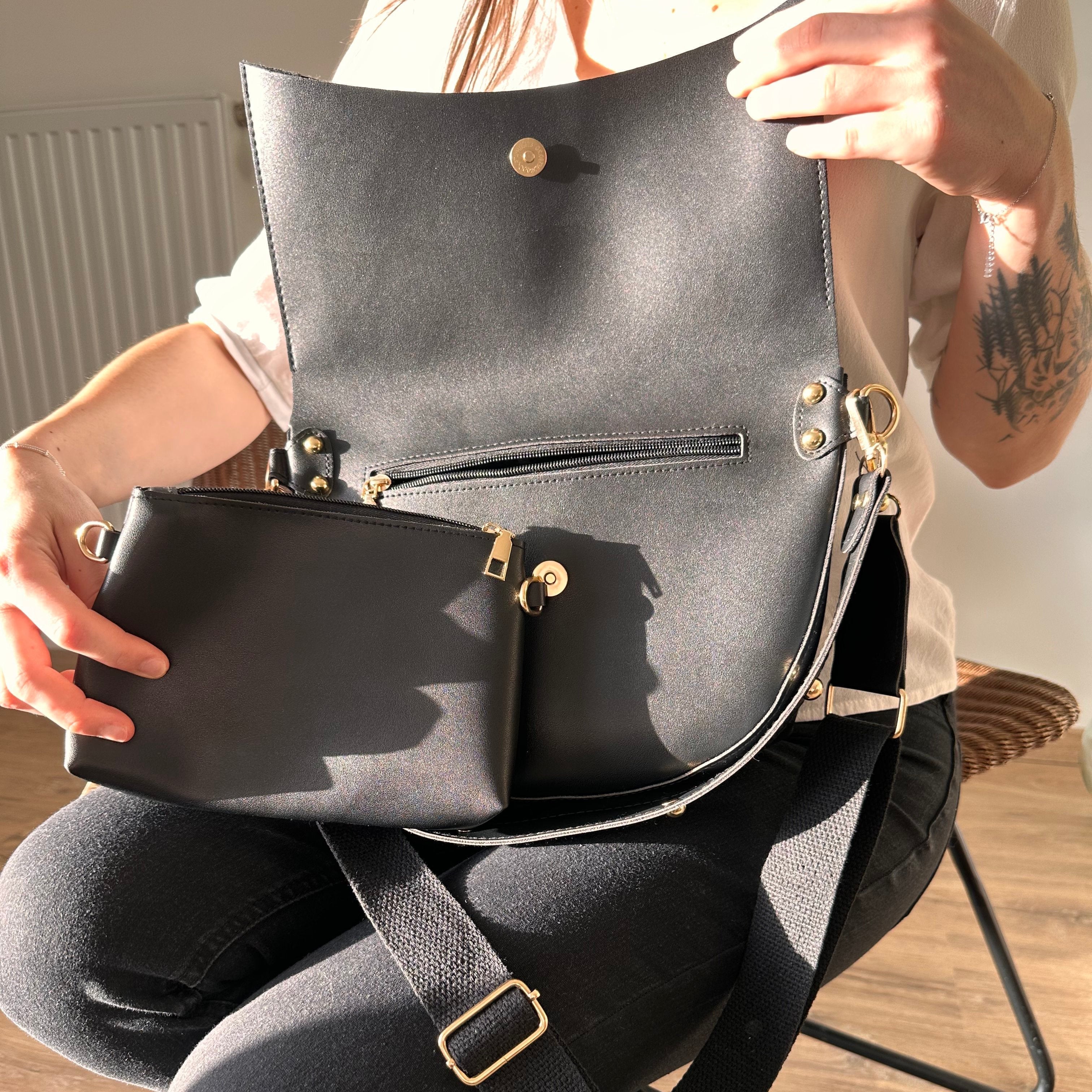 Aurore Vegan Leather Crossbody Bag