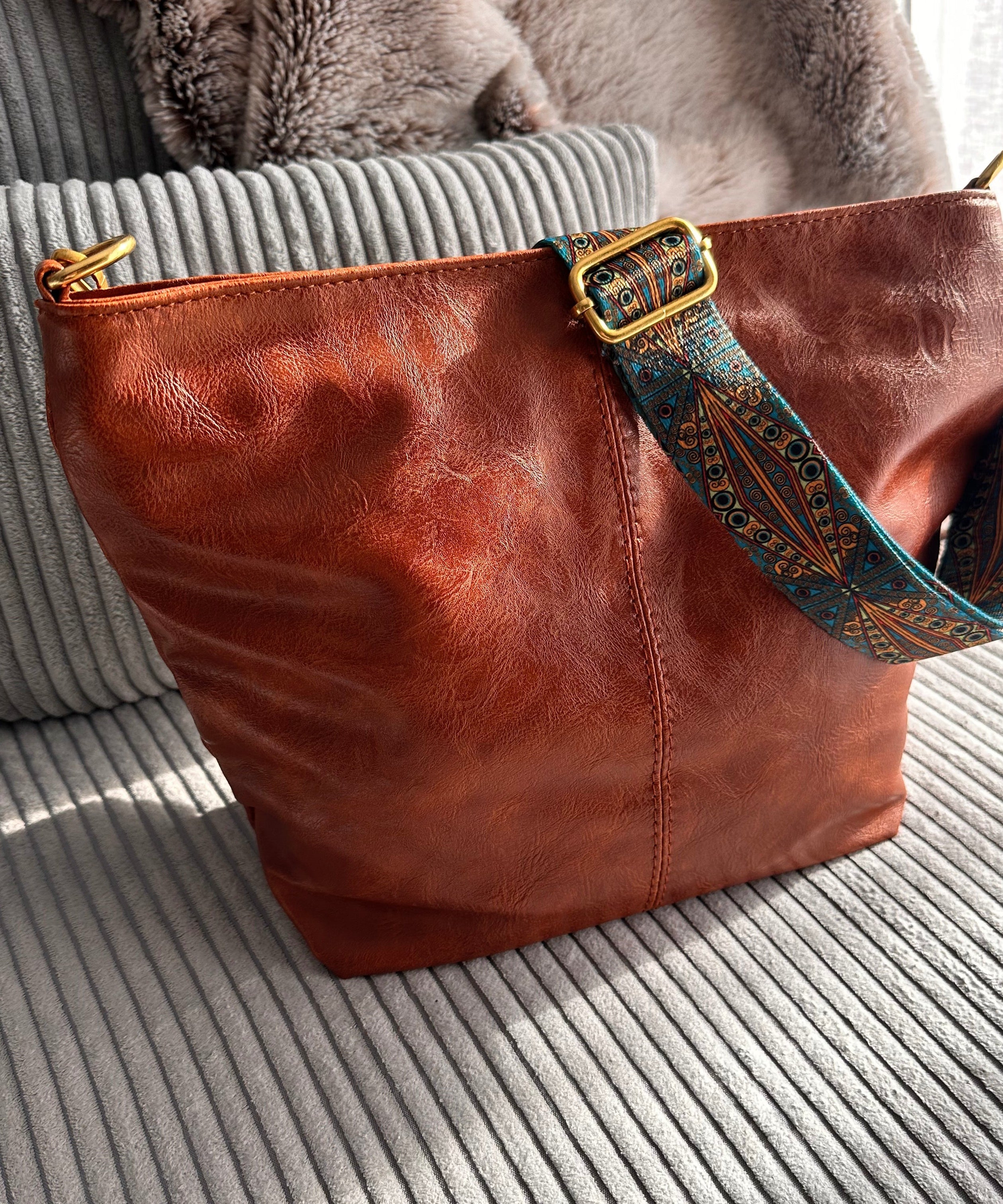 Castille Vegan Leather Crossbody Bag
