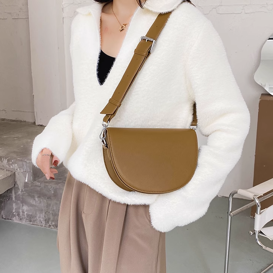 Serre Vegan Leather Crossbody Bag