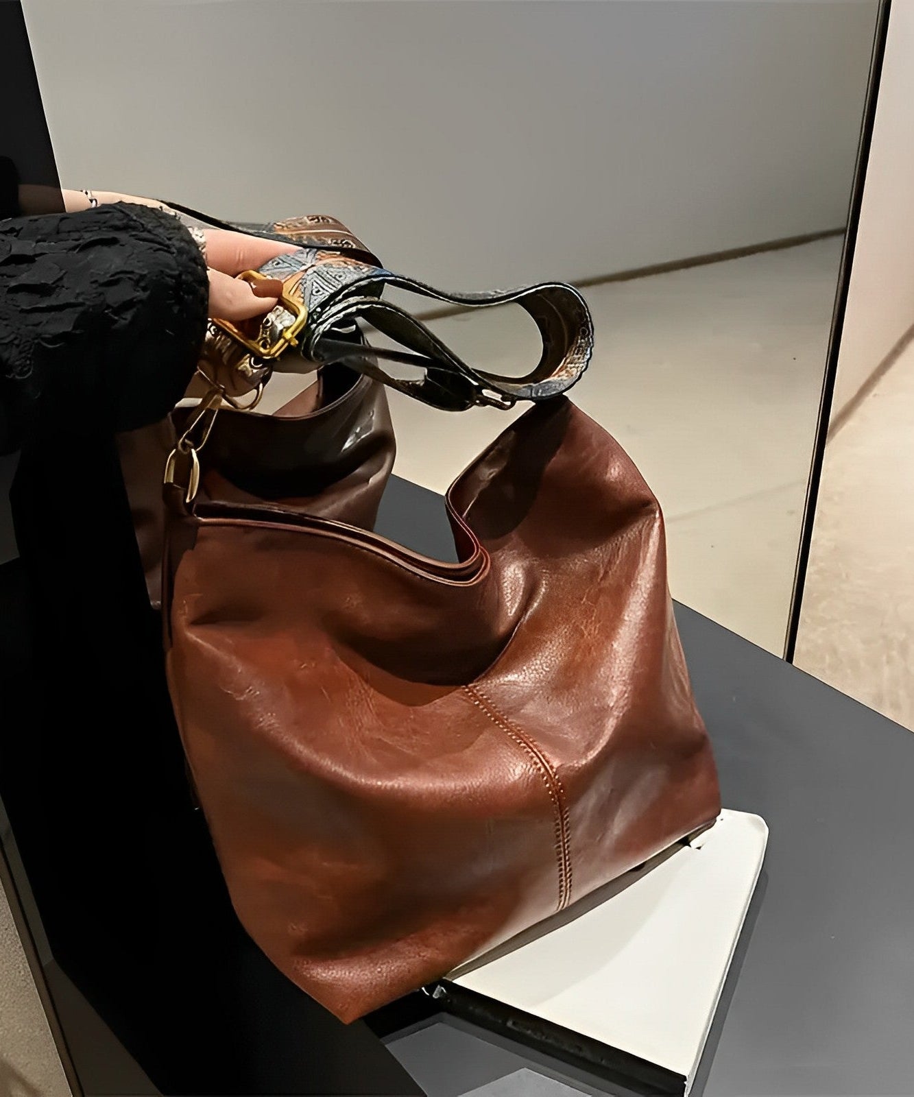 Castille Vegan Leather Crossbody Bag