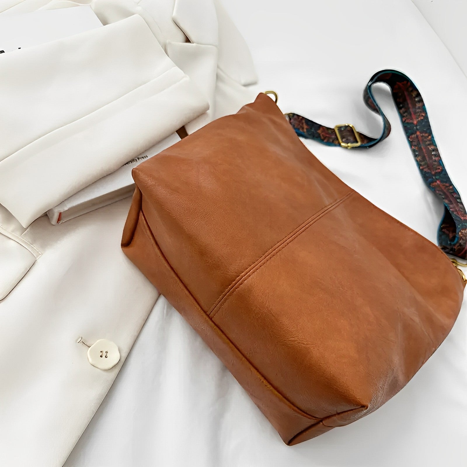 Castille Vegan Leather Crossbody Bag
