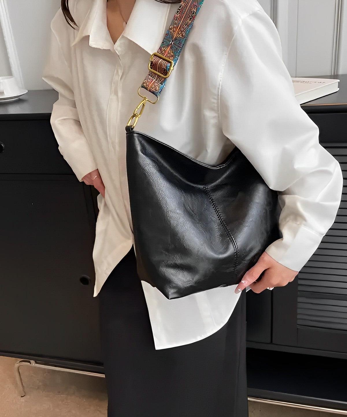 Castille Vegan Leather Crossbody Bag