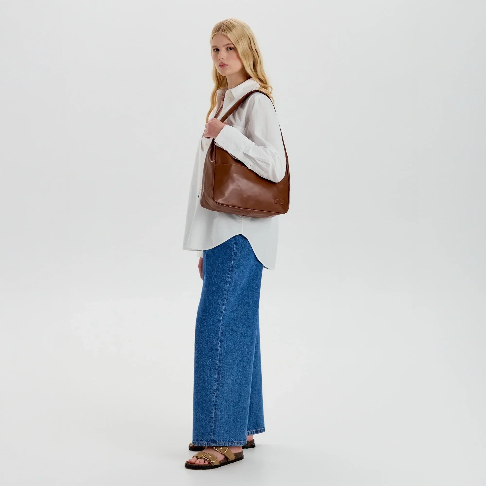 Lilya Vegan Leather Hobo Bag
