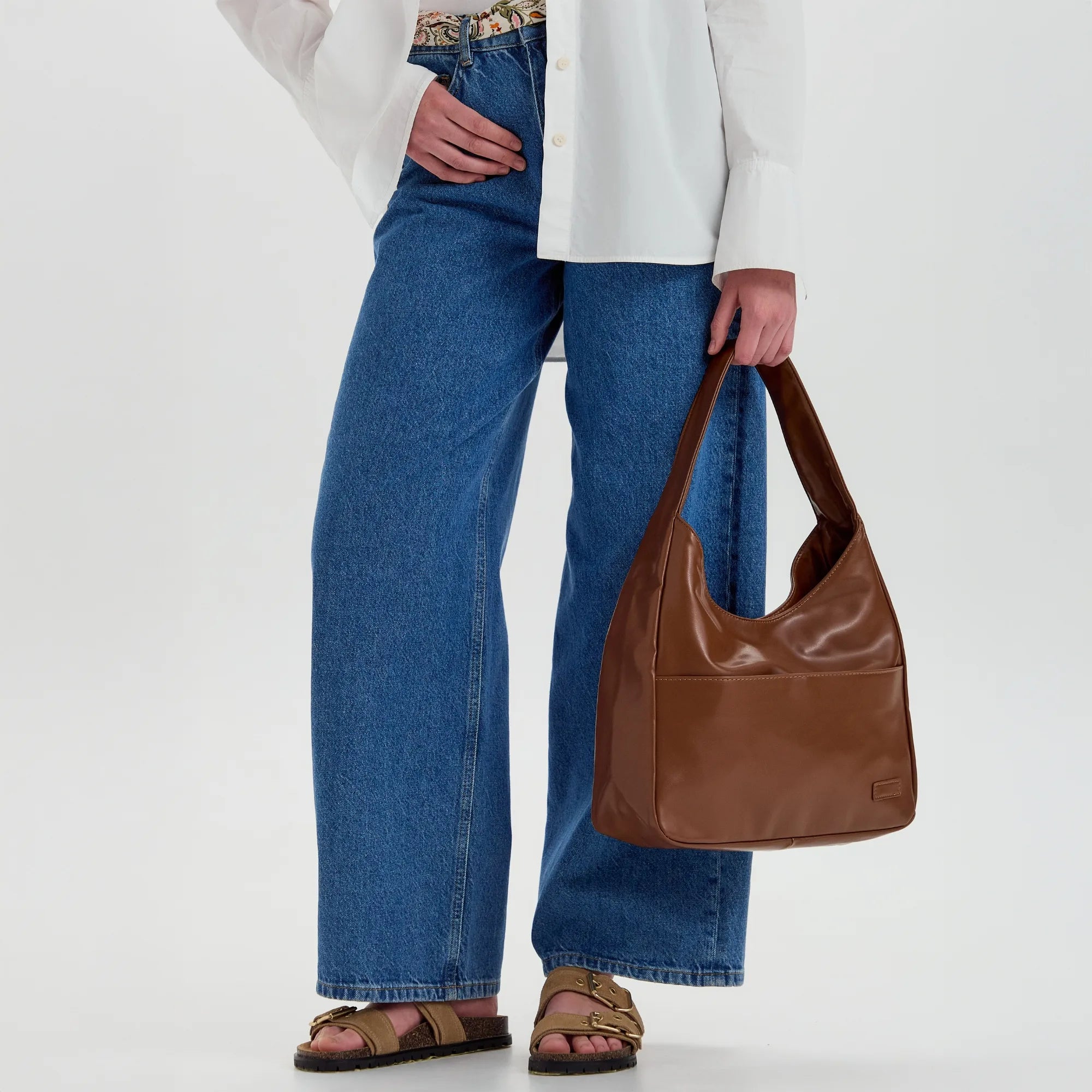 Lilya Vegan Leather Hobo Bag