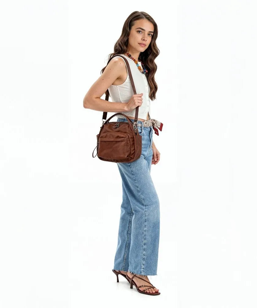 Lyona Vegan Leather Crossbody Bag