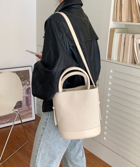 Serah Vegan Leather Crossbody Bucket Bag