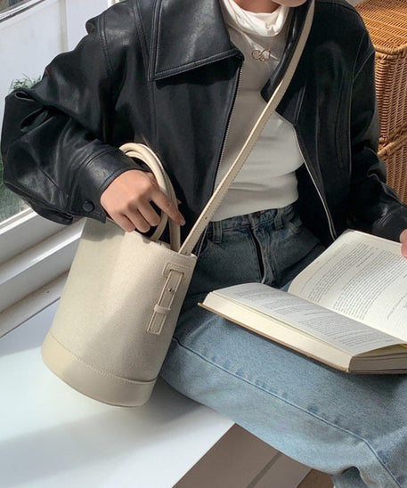Serah Vegan Leather Crossbody Bucket Bag