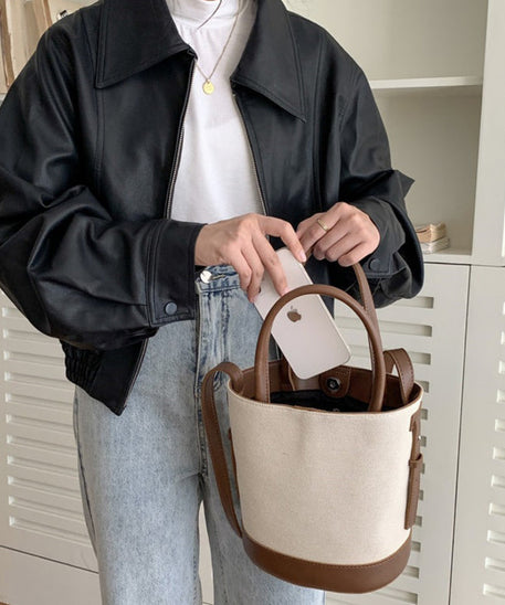 Serah Vegan Leather Crossbody Bucket Bag