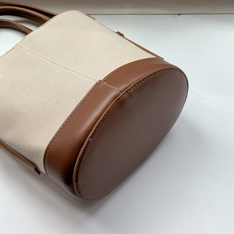 Serah Vegan Leather Crossbody Bucket Bag