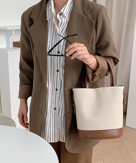 Serah Vegan Leather Crossbody Bucket Bag