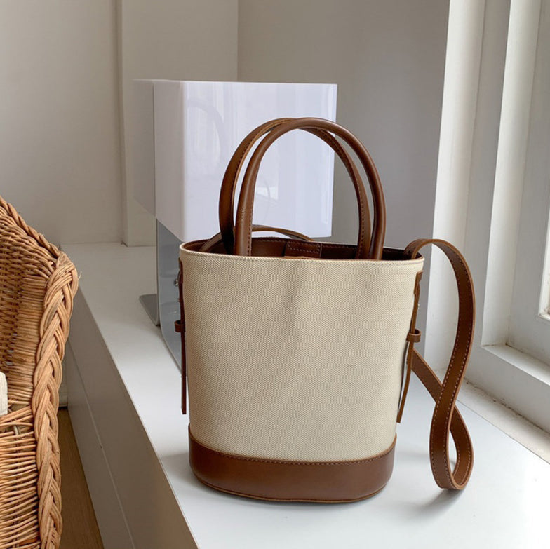Serah Vegan Leather Crossbody Bucket Bag