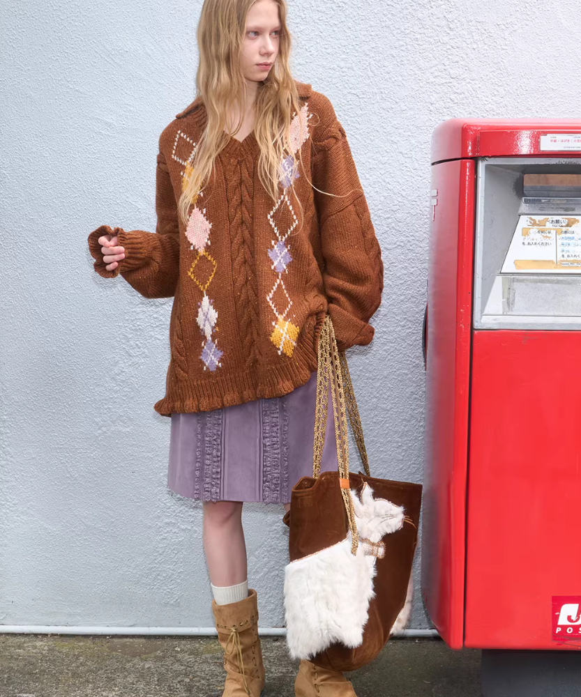 Élanora Faux Fur Cat Bag