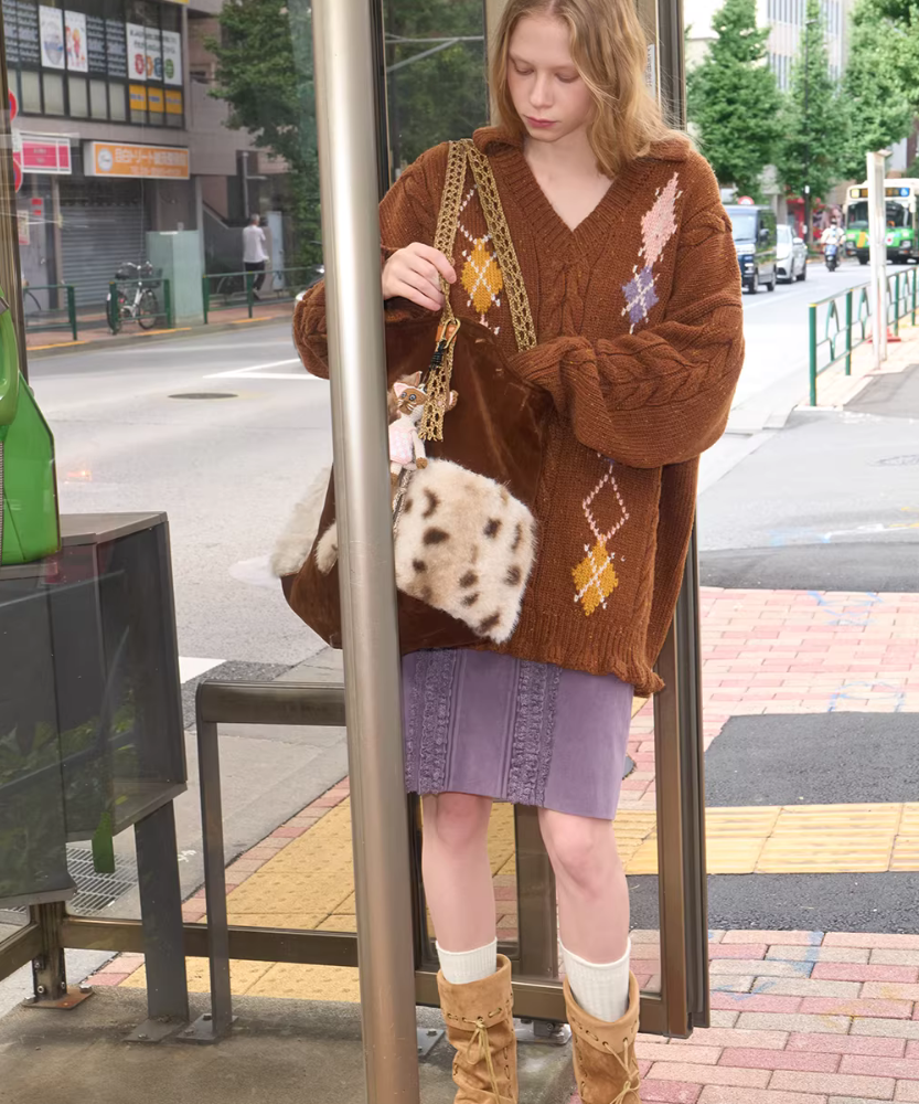 Élanora Faux Fur Cat Bag