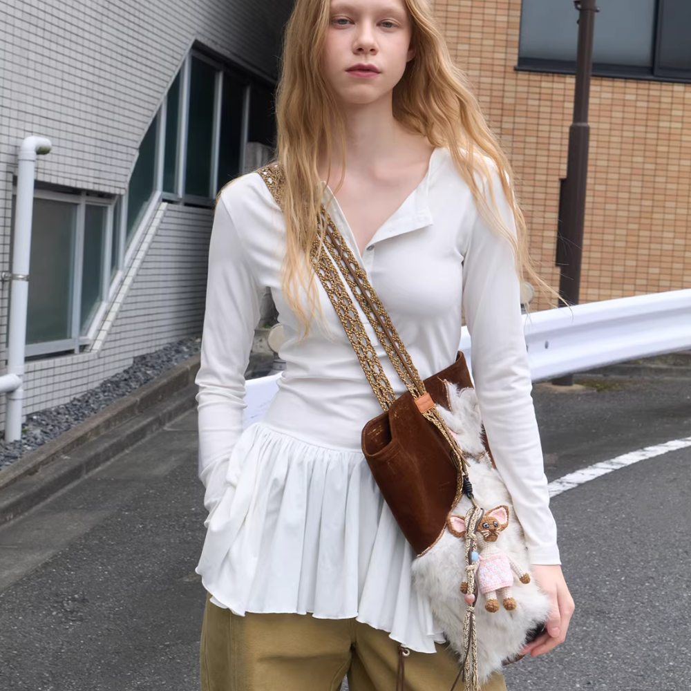 Élanora Faux Fur Cat Bag