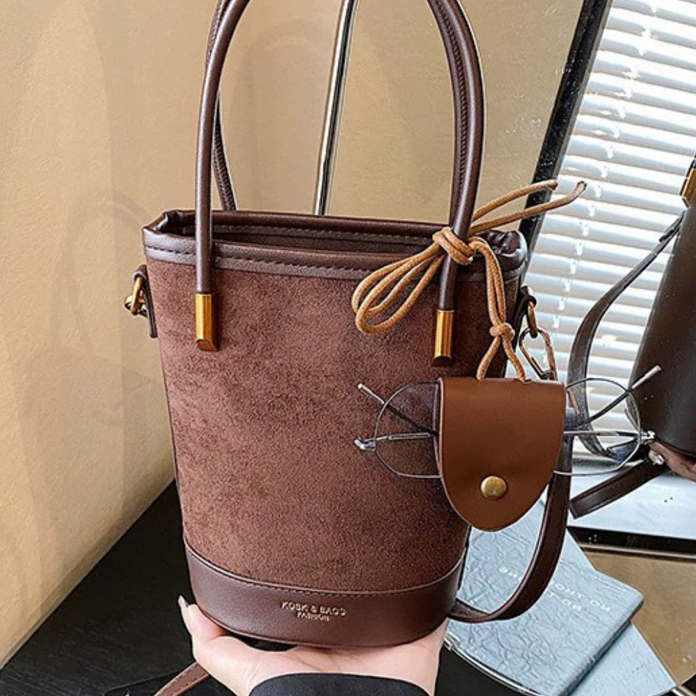 Évora Suede-Look Bucket Bag