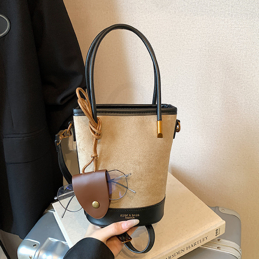 Évora Suede-Look Bucket Bag