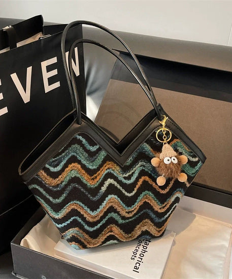 Délaine Woven Tote Bag