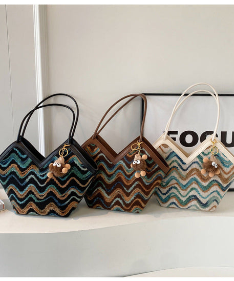 Délaine Woven Tote Bag