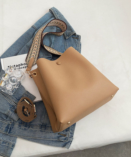 Léonore Vegan Leather Crossbody Bucket Bag