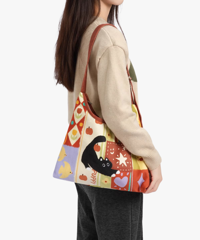 Mirano Cat Art Shoulder Bag