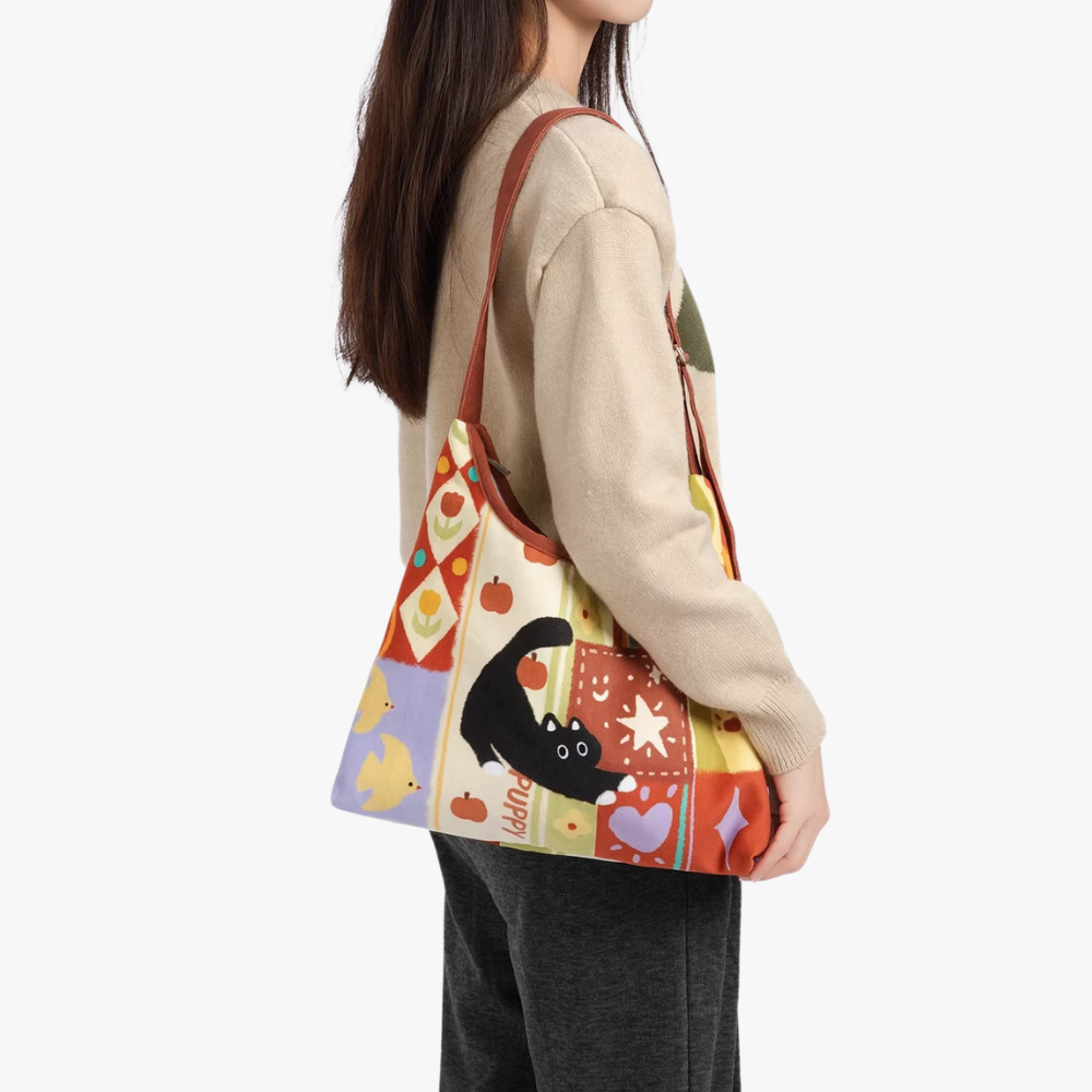 Mirano Cat Art Shoulder Bag