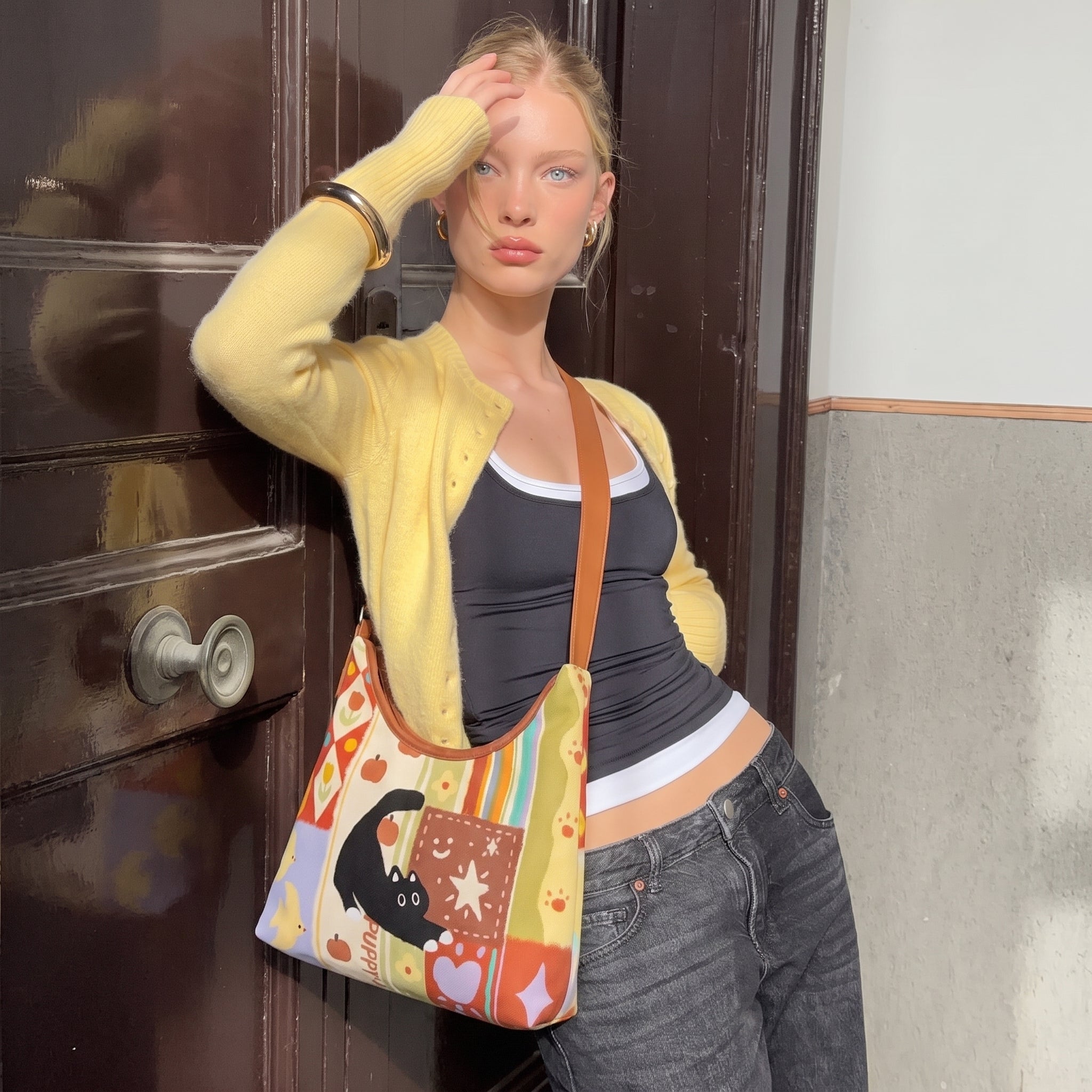 Mirano Cat Art Shoulder Bag