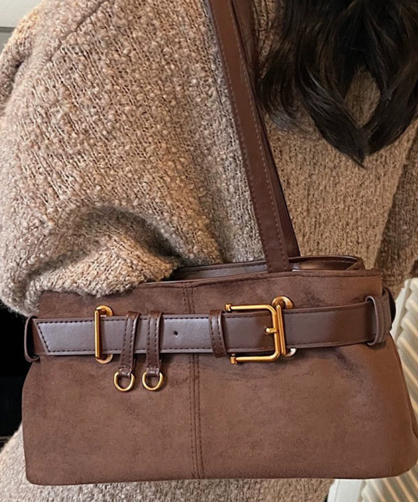 Veloura Suede-Look Shoulder Bag