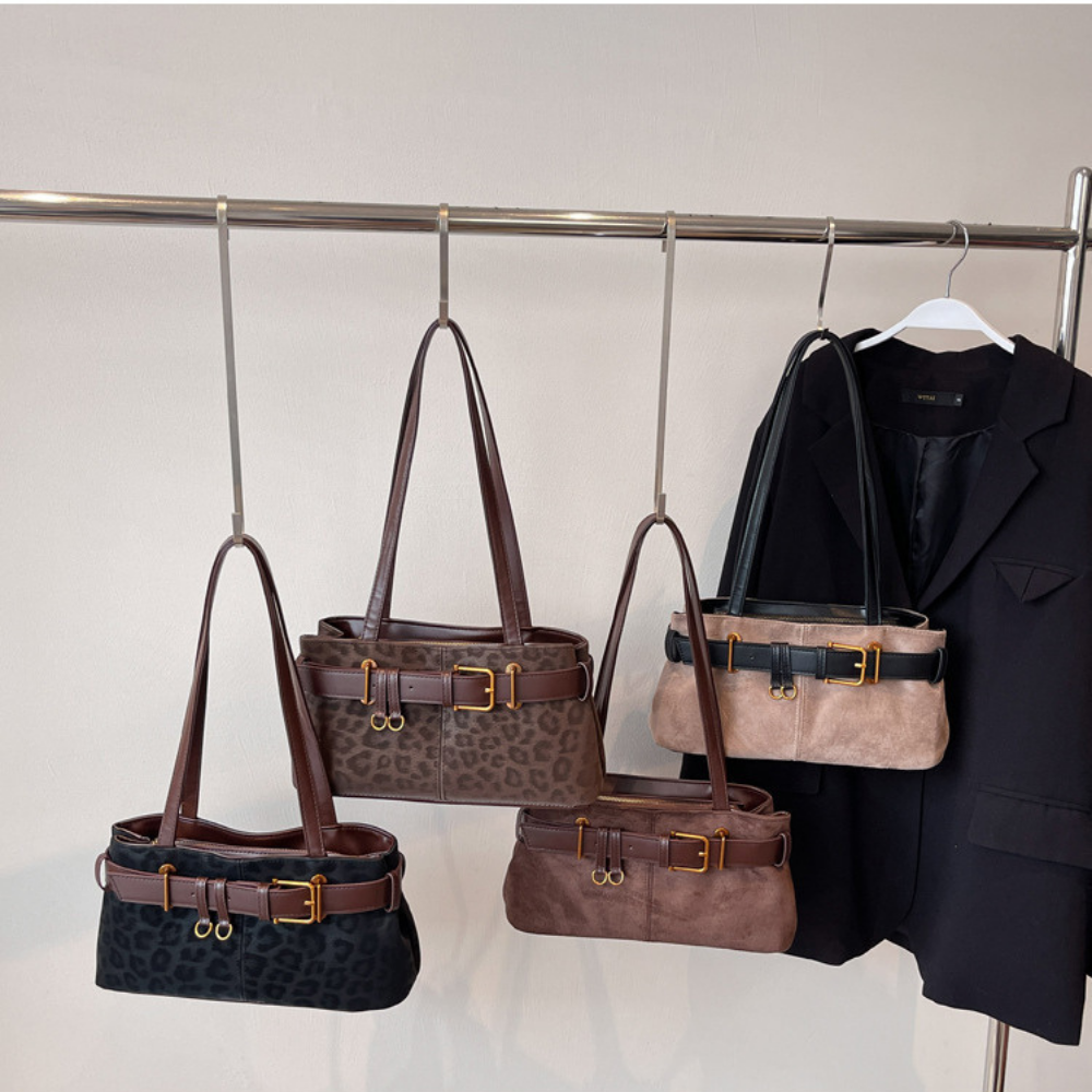 Veloura Suede-Look Shoulder Bag