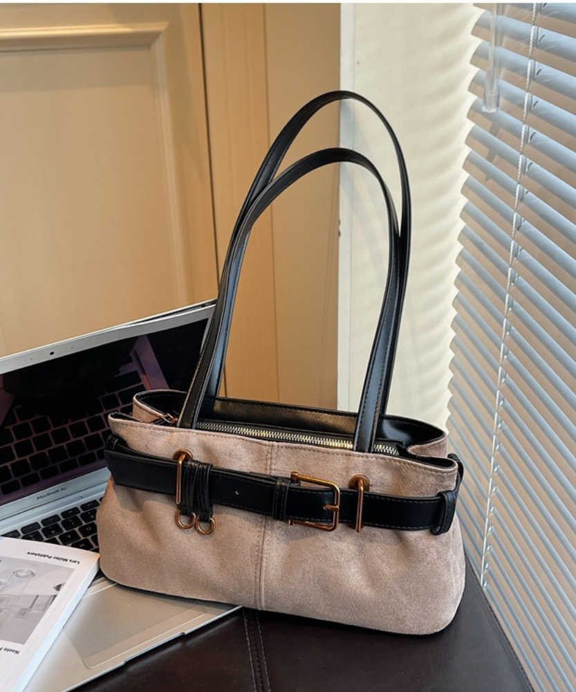 Veloura Suede-Look Shoulder Bag