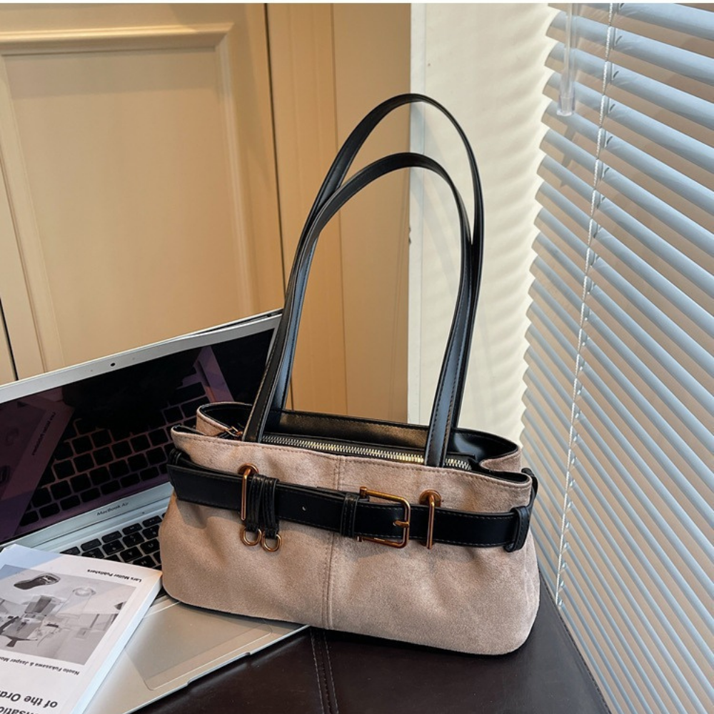 Veloura Suede-Look Shoulder Bag