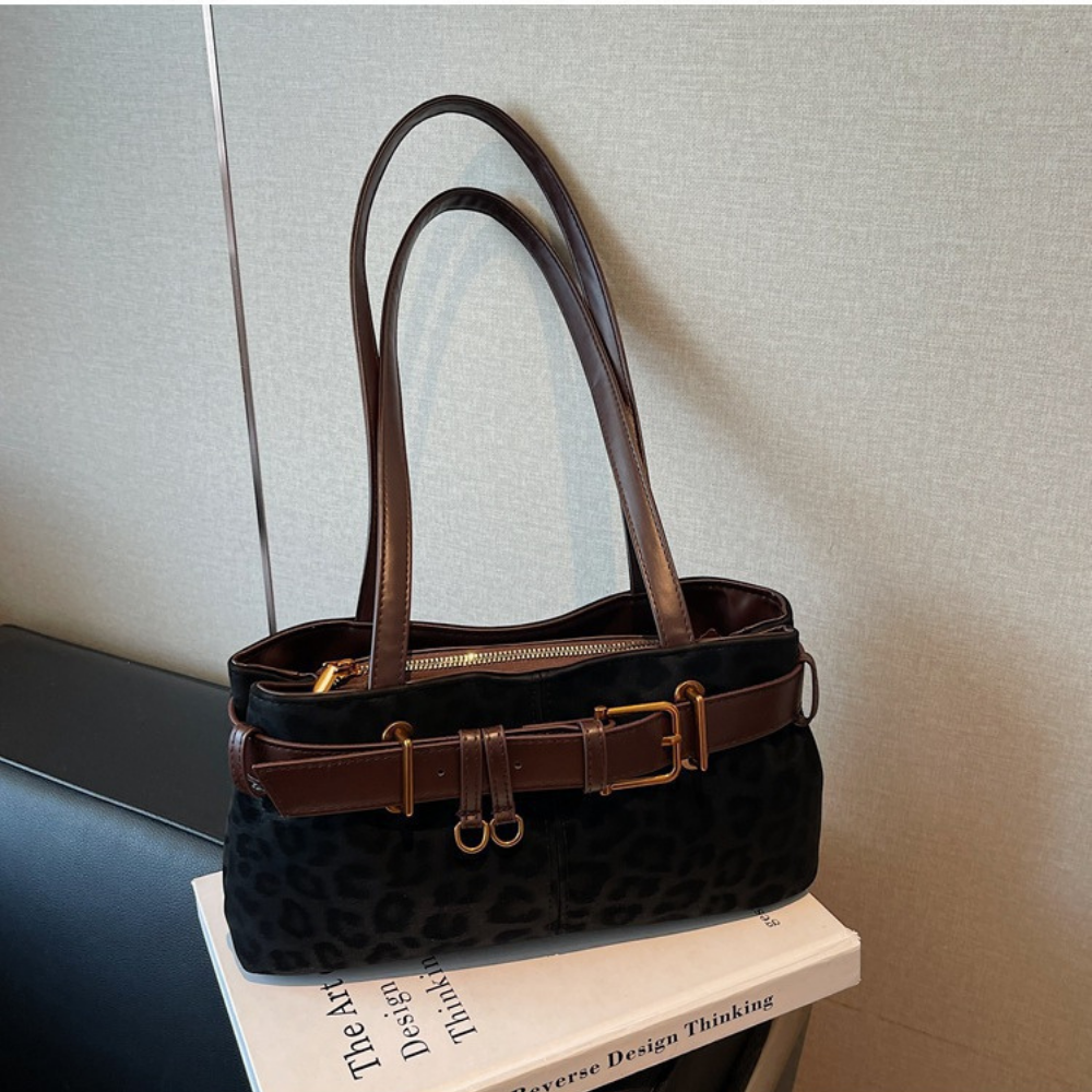 Veloura Suede-Look Shoulder Bag