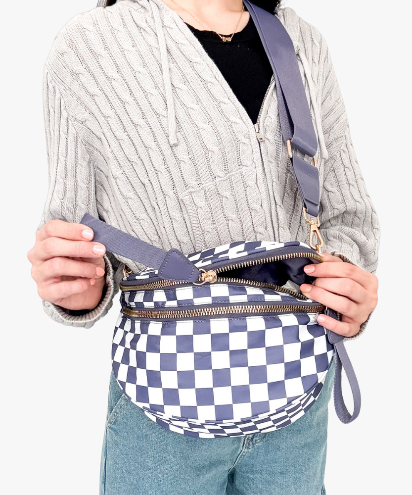 Valla Checkered Crossbody Bag