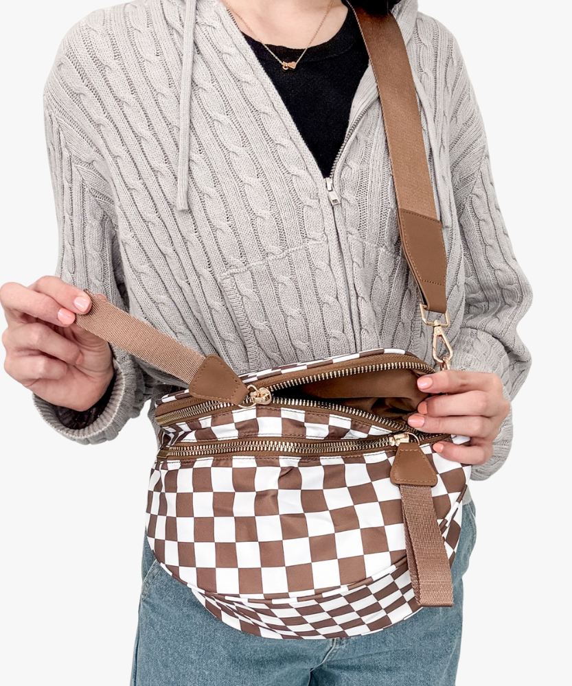 Valla Checkered Crossbody Bag
