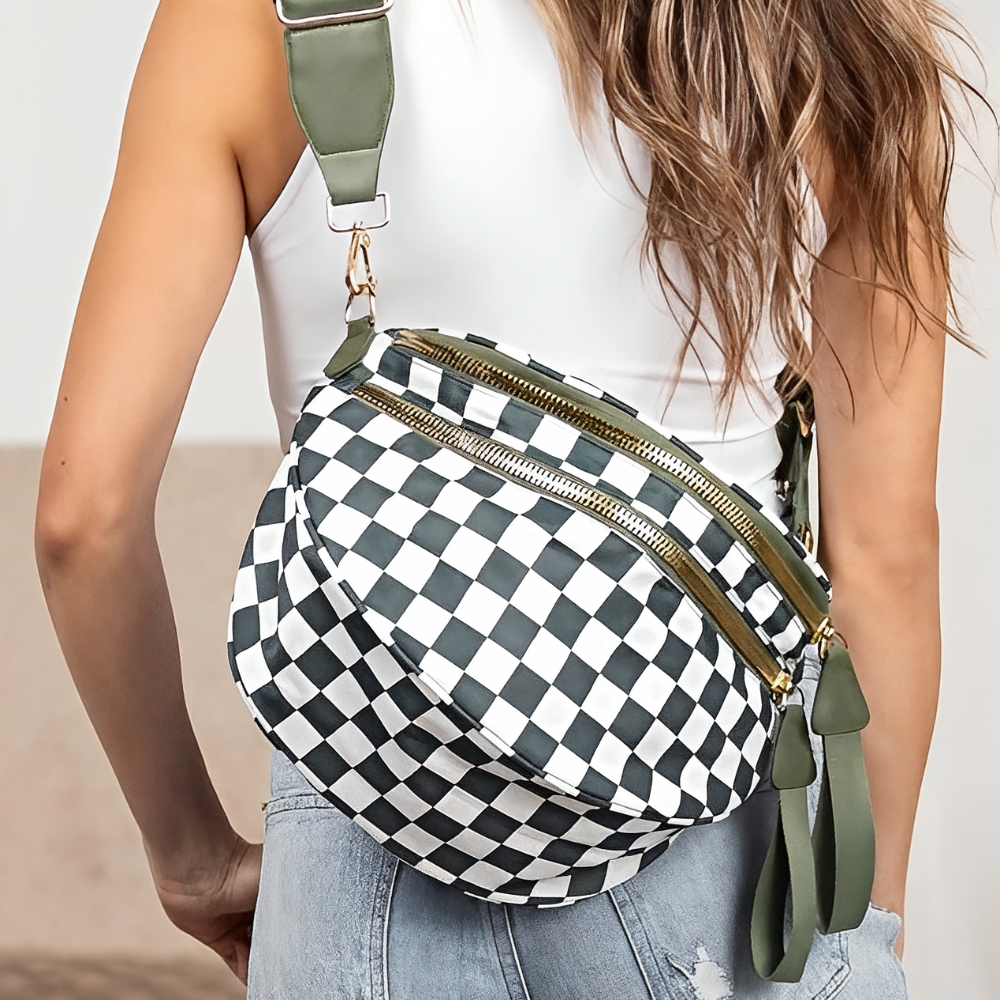 Valla Checkered Crossbody Bag